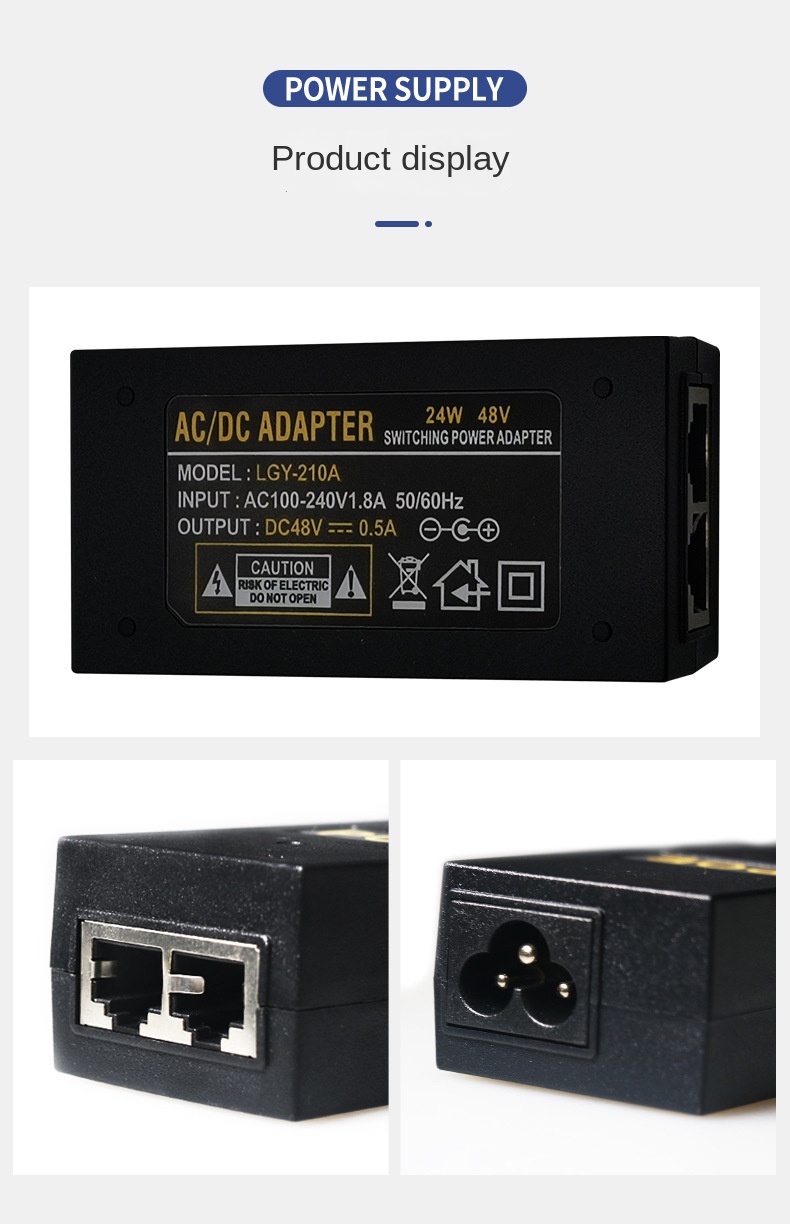 POE Gigabit Power 48V0.5A/24V  - Power Over Ethernet recension och pris