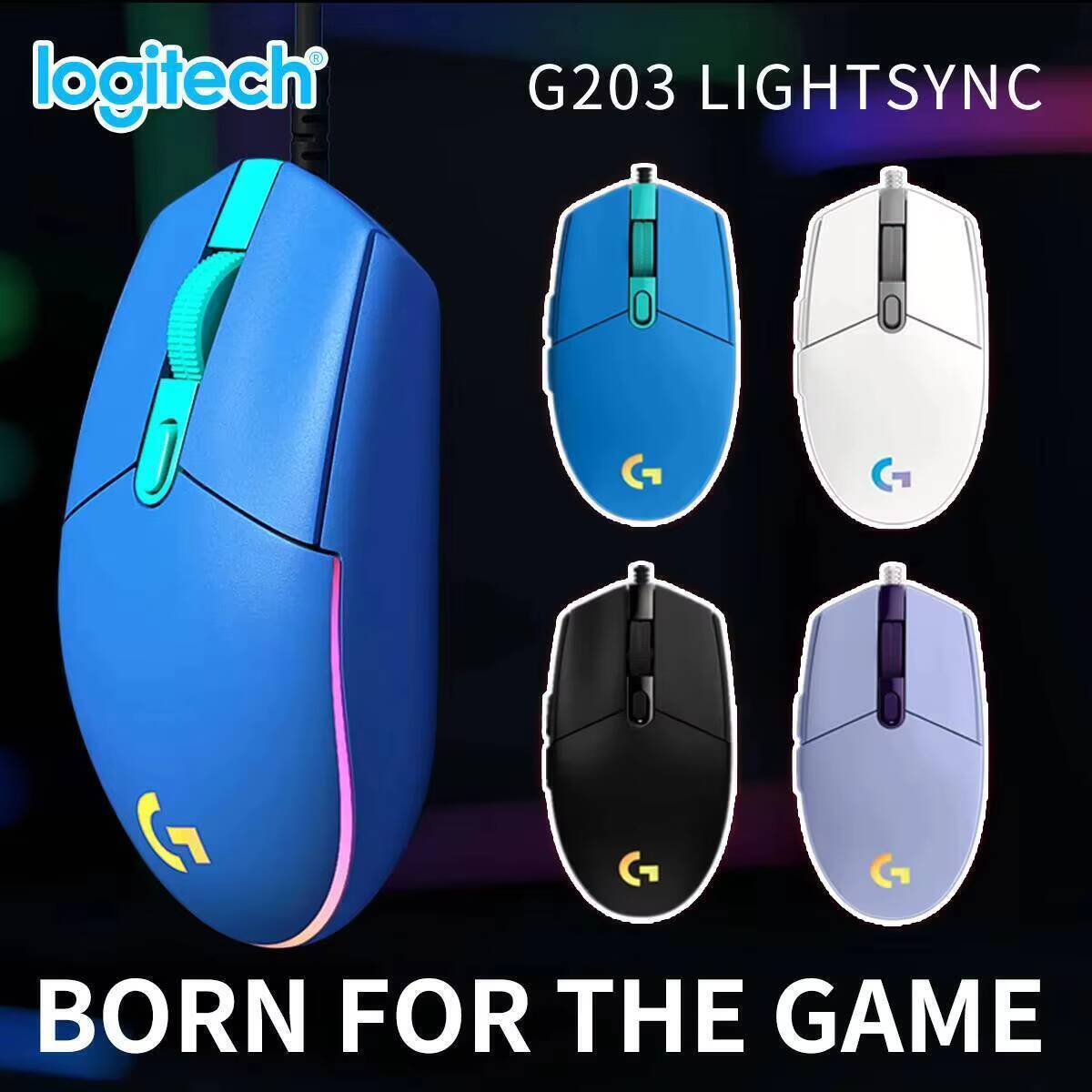 Logitech G203 LIGHTSYNC Wired  - Logitech Mouse G203 recension och pris